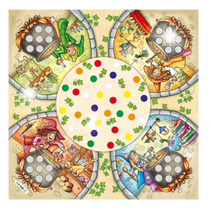 Настолна игра, Beleduc, Кухнята на Вещицата, комплект 2-4 играчи, 59x59см, многоцветен