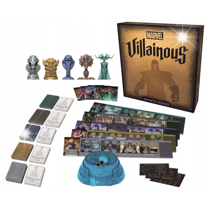 Joc de societate Marvel Villainous: Infinite Power, 5 personaje, 2-5 jucatori, 12+ ani