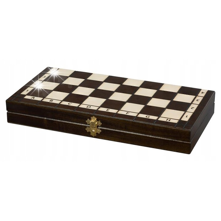 Set sah olimpic din lemn, 36x36cm, figuri Staunton, 67mm, culoare naturala