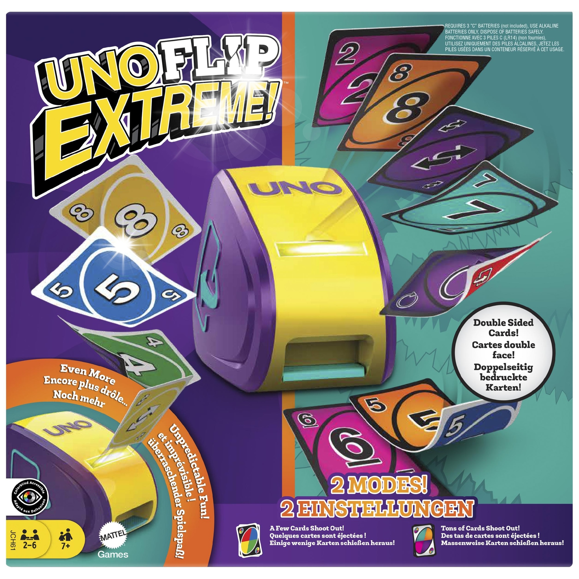 Joc de societate UNO Flip Extreme Mattel, 112 carti - eMAG.ro
