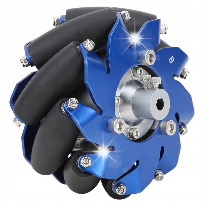 Roata din cauciuc, stanga, 100mm, 4 roti TPU, aluminiu