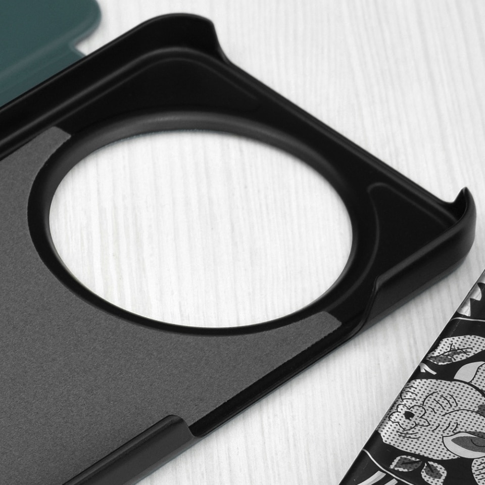 Husa pentru Honor Magic8 Lite, SKYDDAR INNOVATION, eFold, tip carte, set cu sticker, Verde