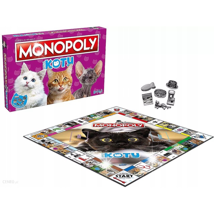Настолна игра Монополи Коти, 8+, 27x40x5см