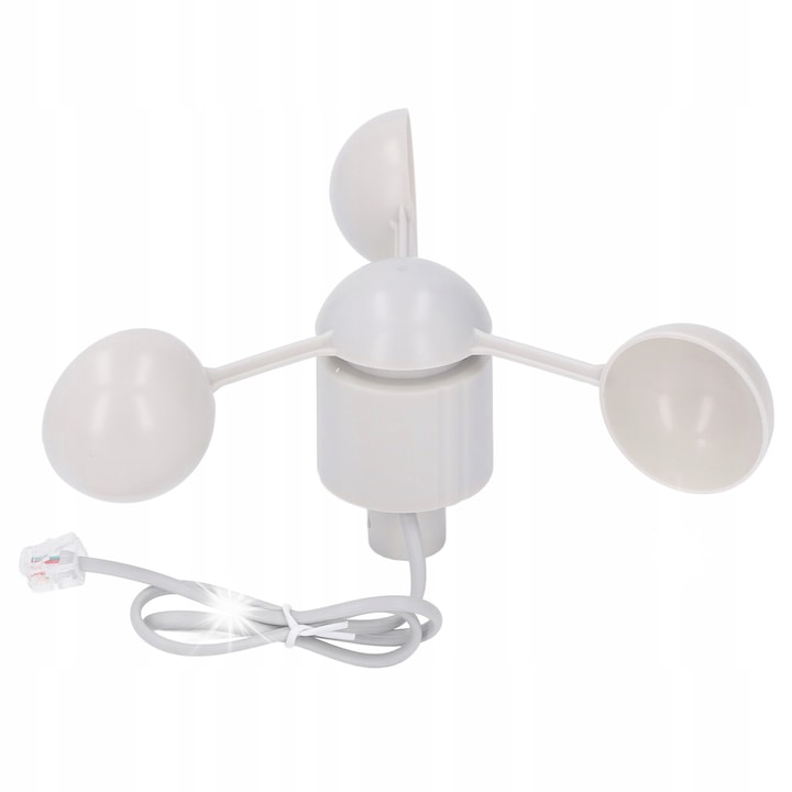 Anemometru pentru masurarea vitezei vantului, ABS, RJ11, alb