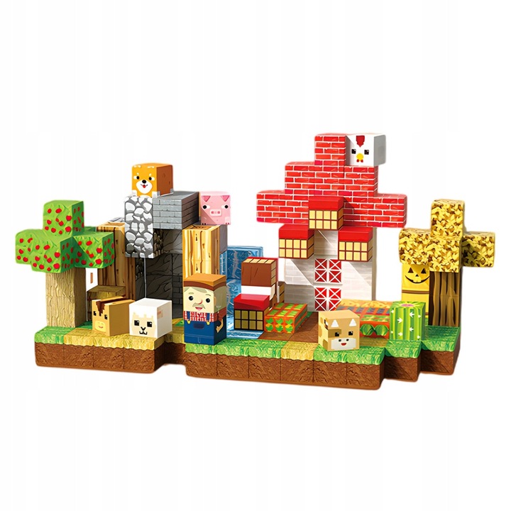 Set de constructie pentru copii, Montessori, multicolor, magnetic