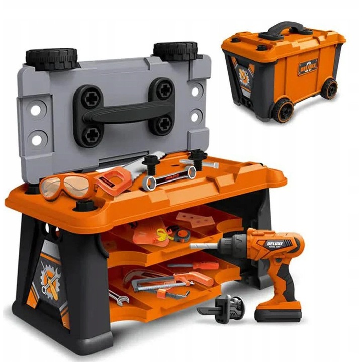 Norimpex gyermek szerszámkészlet, 10 részes, biztonságos anyagok, tárolódoboz