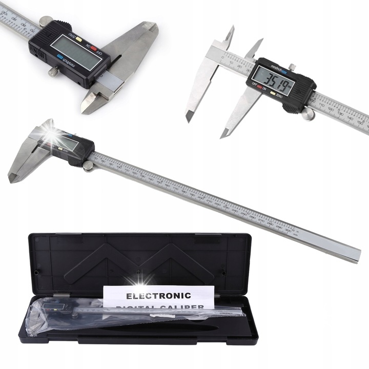 Suwmiere digitala din otel inoxidabil, 300mm, cu display LCD, set complet
