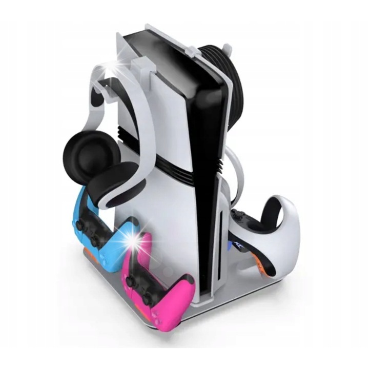 Statie de racire si incarcare Dobe pentru PS5 Pro/SLIM, alba