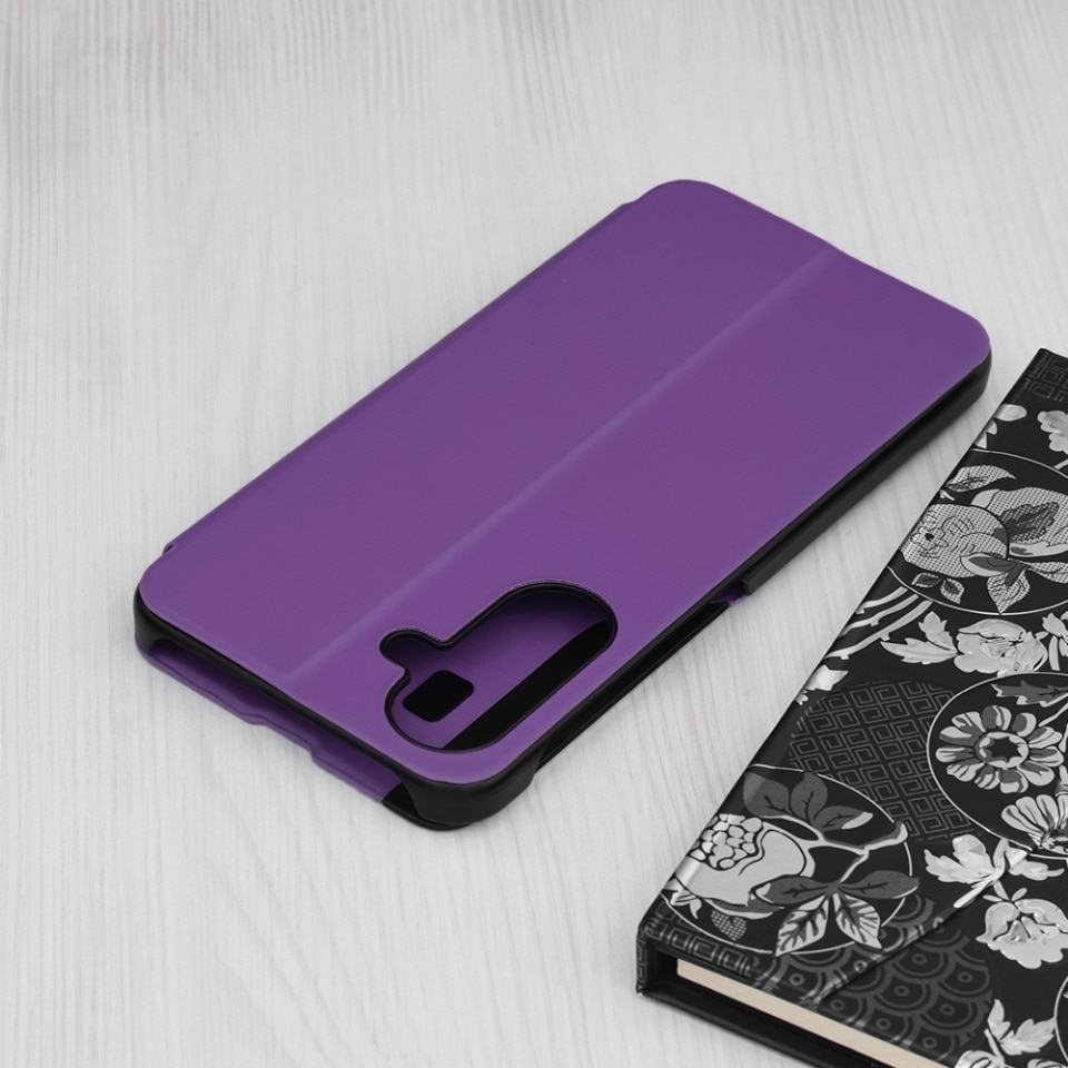 Husa pentru Samsung Galaxy A17 5G / Galaxy A17 4G, SKYDDAR INNOVATION, eFold, tip carte, set cu sticker, Mov