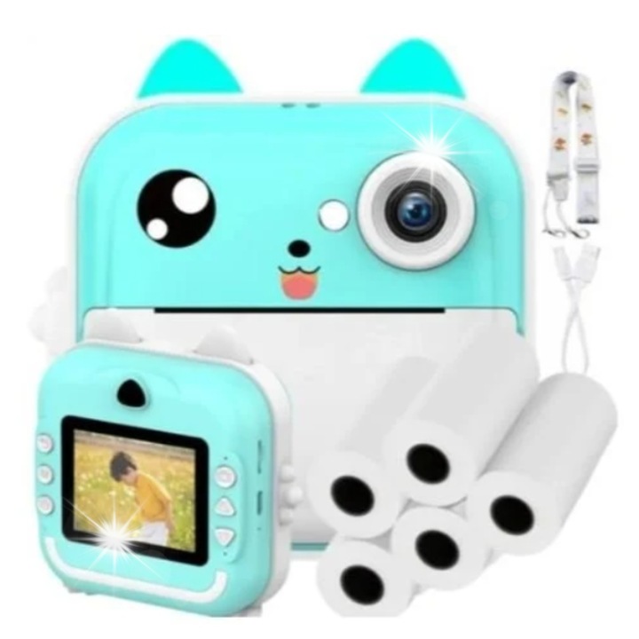 Фотопринтер Drukus, моментален апарат, комплект от 13 ролки