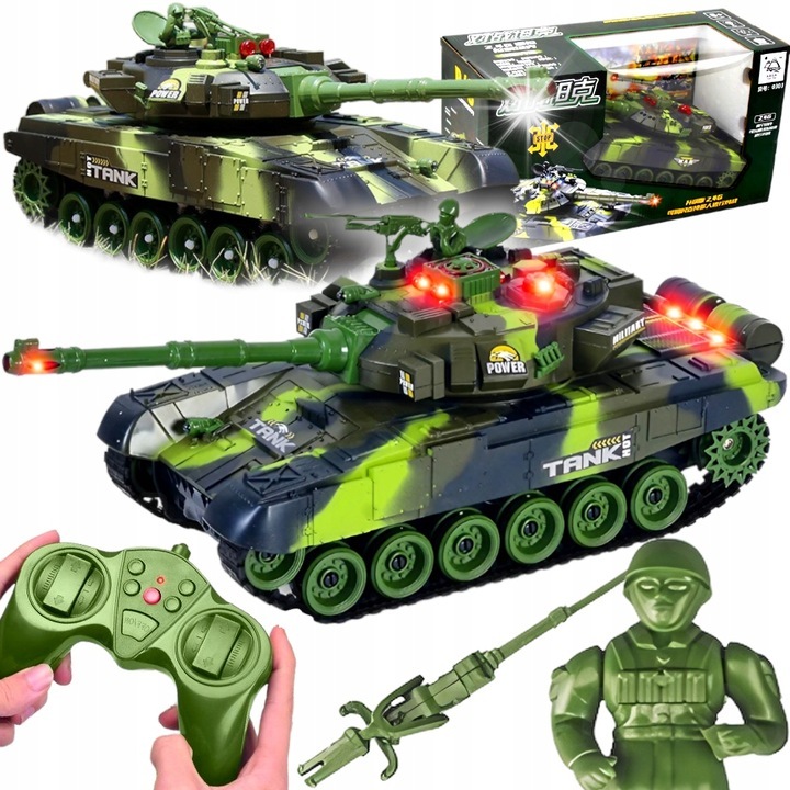 Tanc RC multifunctional, efecte LED, 1:14, 33x12x12cm, 3+ ani