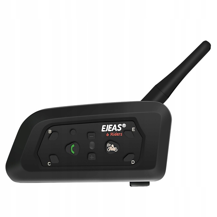 Intercom motocicleta, EJEAS V6PRO+, Bluetooth 5.1, distanta 800m, 6 utilizatori, impermeabil IP67