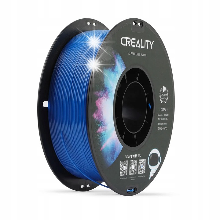 Filament TPU 1,75mm 1kg Kék 3D nyomtatáshoz