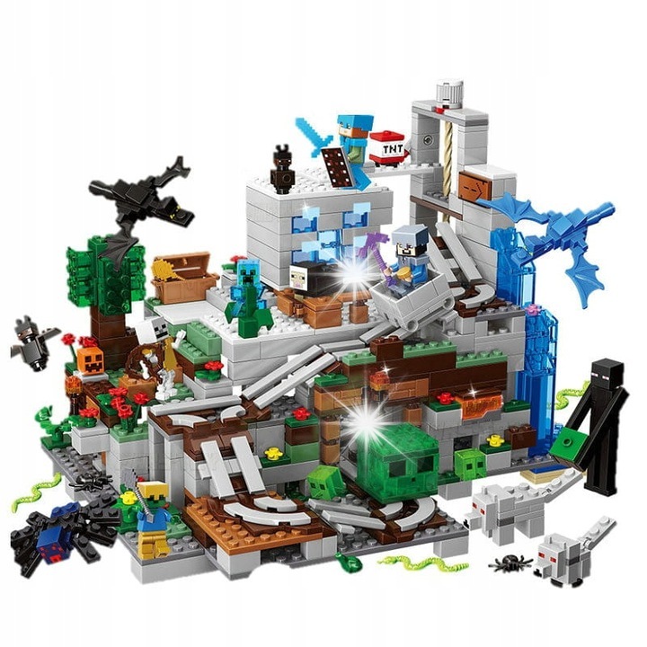 Seturi de constructie, Gorska Jaskinia, 760 elemente, LED, 50cm