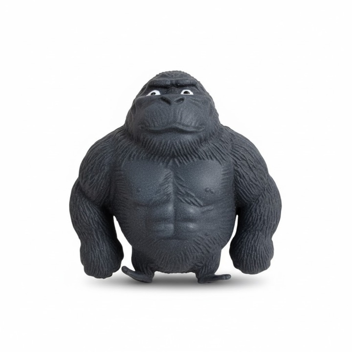 Jucărie Antistres, design Gorilla, GNR Market, Silicon, Negru, 12x12x12 cm, 410 g