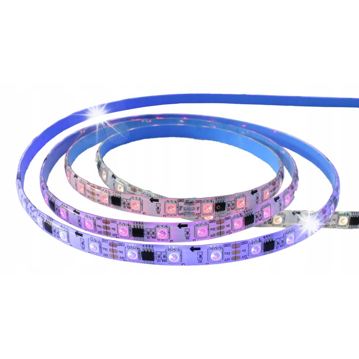Banda LED RGB 5050, 5m, 300 LED, multicolor, 10mm, IP65