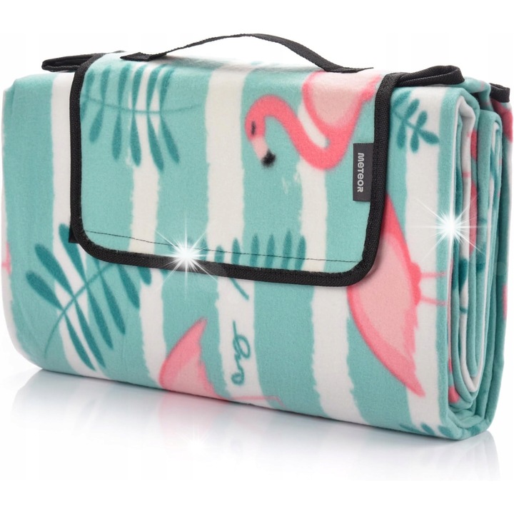 Patura picnic impermeabila 200x200cm, izolatie 3 straturi, design modern, pentru camping si plaja