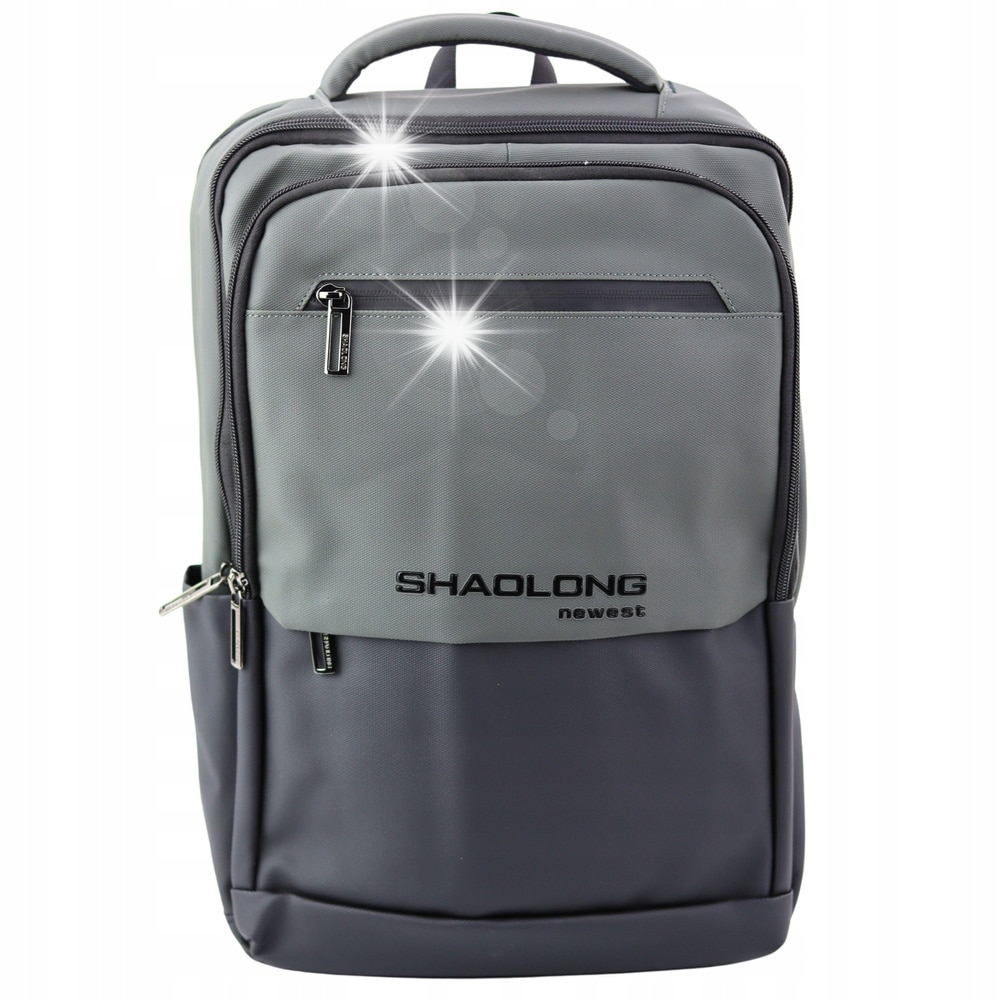Rucsac urban business cu USB, 3 compartimente, 16L, gri inchis