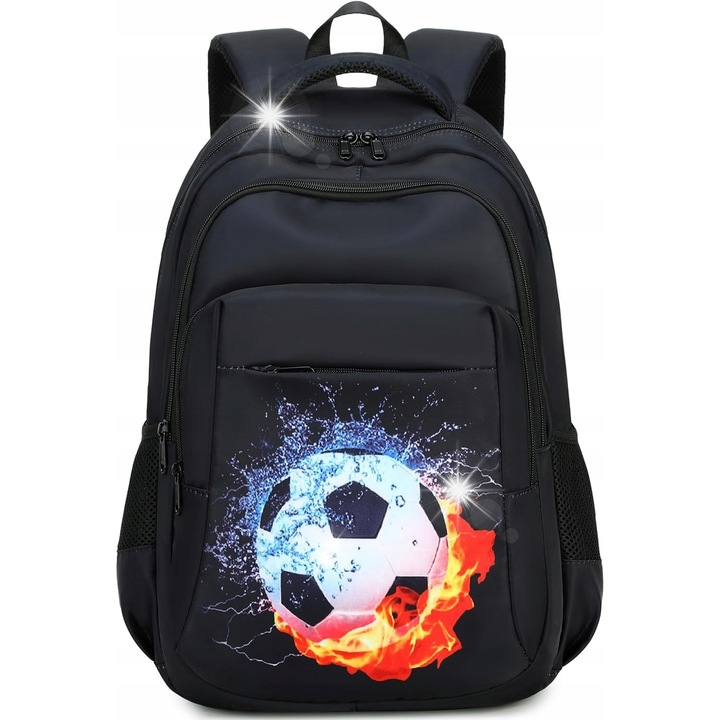 Ghiozdan scolar pentru copii, model LEDAOU, multicolor, 40x12,4cm, usor si rezistent, cu multiple compartimente