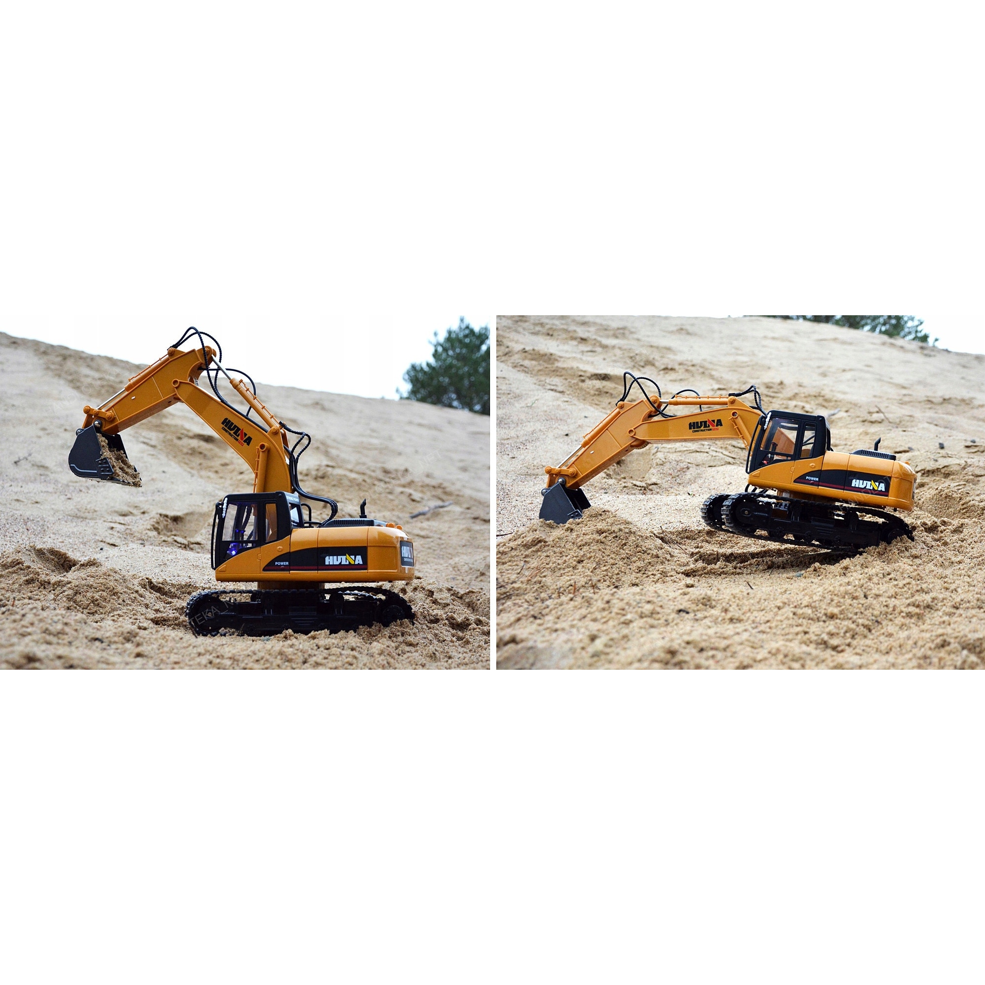 yuina　905060 Excavator RC 2in1 Huina, metalica, cu cupa si prindere, 56cm, 1:14