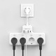 Разклонител Bedee, 4 гнезда, 3x USB, 100-250V