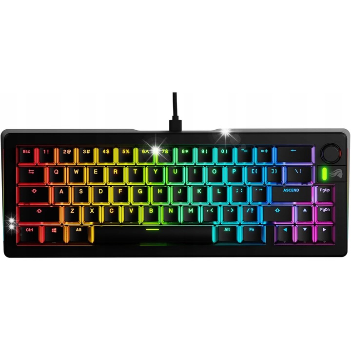 Tastatura mecanica Glorious Gaming GMMK 3 65% RGB, neagra, USB