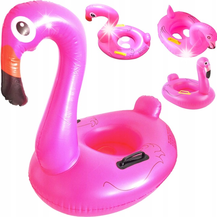 Надуваем пояс за плуване фламинго, 66x47x57см