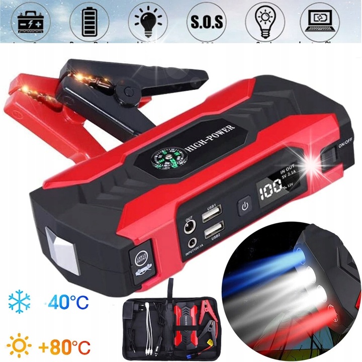 Redresor auto MOCNY Jump Starter 800A 2 in 1, prietenos, portabil