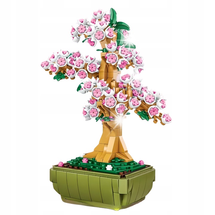 Set de constructie, 563 elemente, flori colorate, design creativ