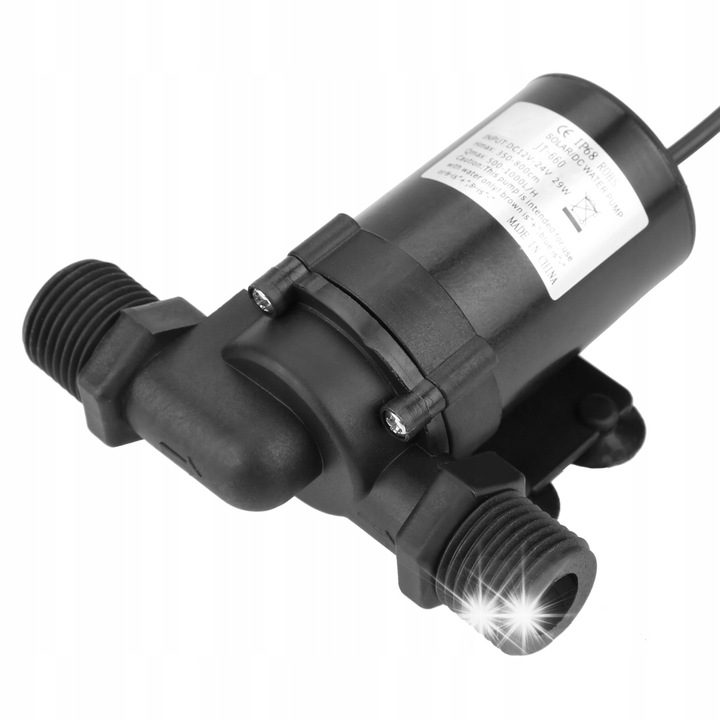 Pompa apa mini DC 24V, fara perii, 500-1000l/h, 20mm, -40~100°C