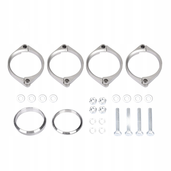 Kipufogó bilincs javító készlet rozsdamentes acélból E46 M3-hoz, ezüst