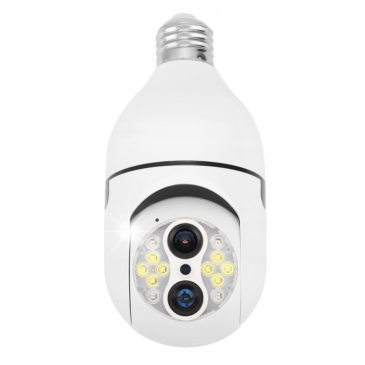 IP камера за наблюдение, въртяща се, 2MP Full HD, нощно виждане, аудио комуникация, бяла