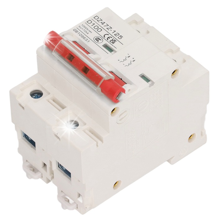 Dispozitiv de protectie electrica, 100A, 10KA, DC 1000V, instalare pe sina DIN, pentru sisteme solare