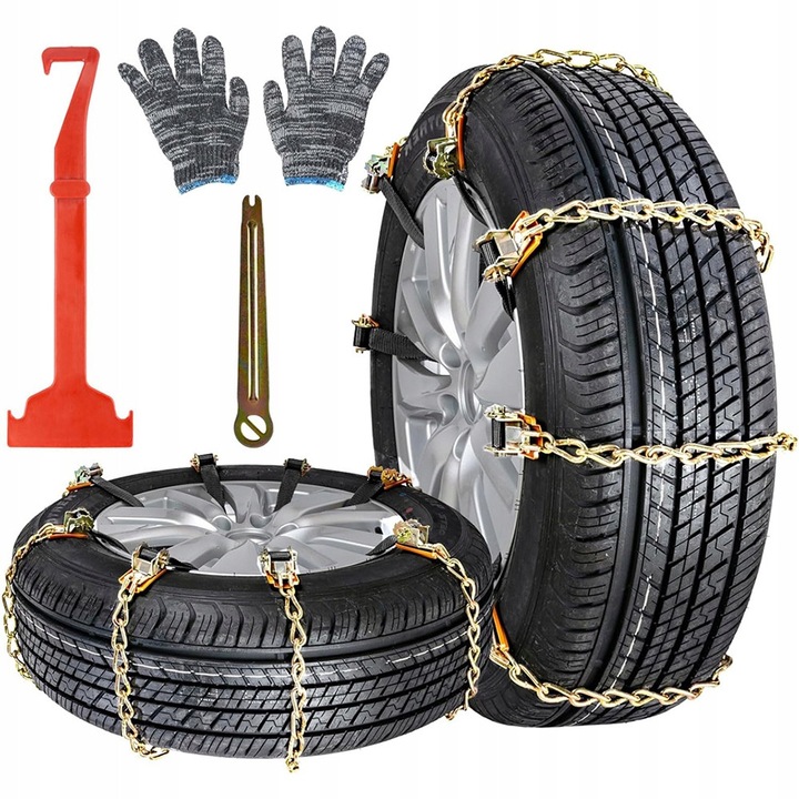 Lant auto antiderapant, 165-330 mm, set complet de accesorii