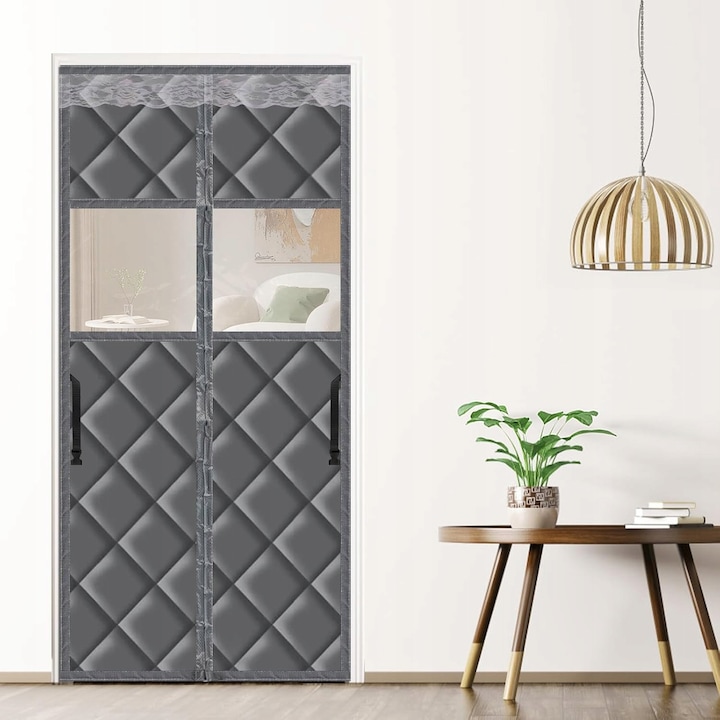 Perdea magnetica termica pentru usi, 80x200cm, izolatie, montaj usor fara gaurire, material rezistent la apa