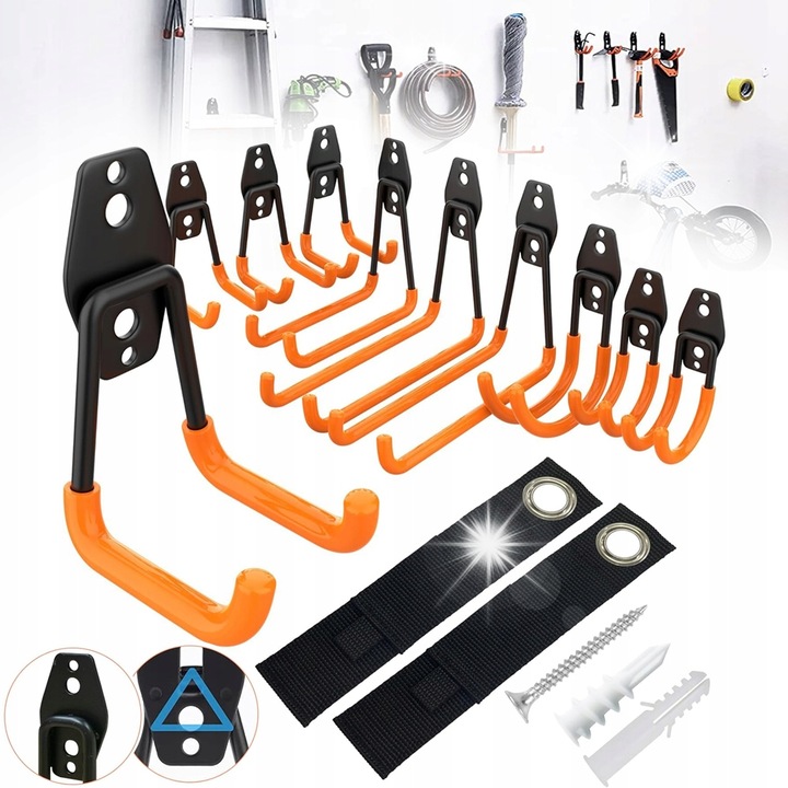 10 db-os garázspapír készlet, többfunkciós papír, 35 kg teherbírás, fekete és narancssárga