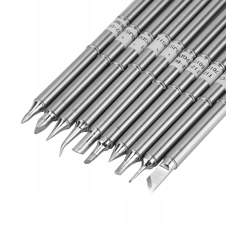 Set 10 varfuri de lipit T12, material cupru, rezistente la caldura, pentru temperaturi 200-480°C