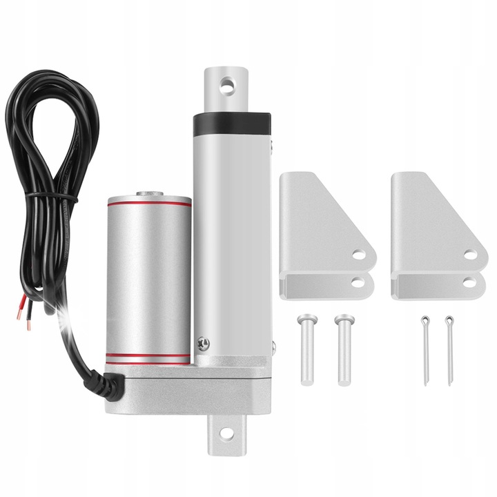 Cilindru liniar electric 1000N 100mm DC12V, metal, IP54, 20x8x5cm, set cu suporturi