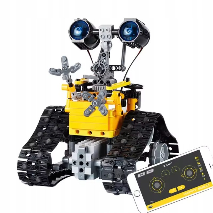 Set de constructie - Robot educational zdalne, 395 elemente, control prin Bluetooth, 16x15x19cm