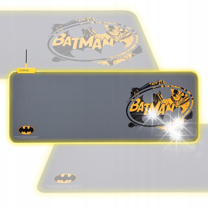 Egérpad XL Batman LED, 80x30cm, csúszásgátló, állítható világítás