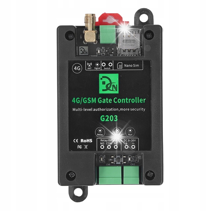 Controler GSM G203, DC9-36V, temperatura -10~+60, aplicabilitate garaj, control acces