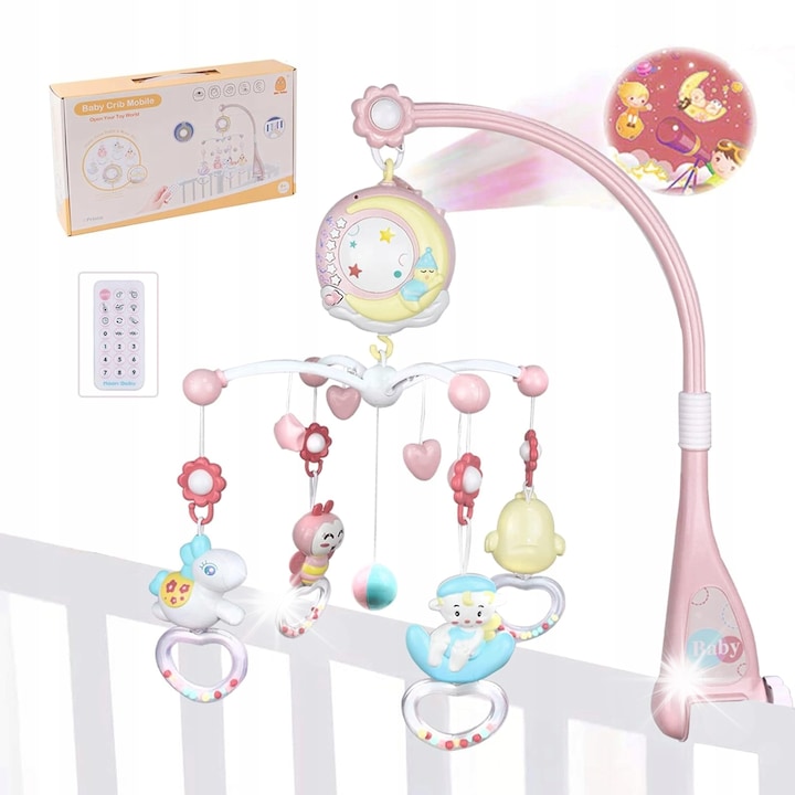 Carusel patut, proiectie, reglare volum, cu telecomanda