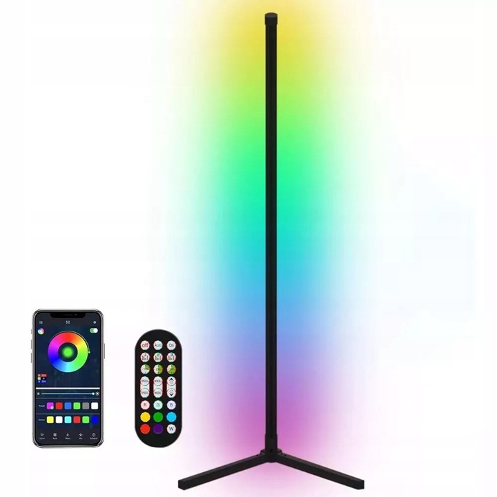 RGB LED lámpa szalonba, 160 cm, alkalmazással és távirányítóval vezérelhető, zenei funkció, többszínű