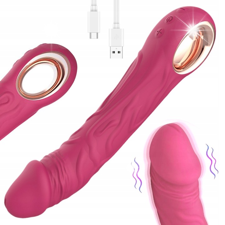 Vibrátor 2 az 1-ben realista, 10 rezgés