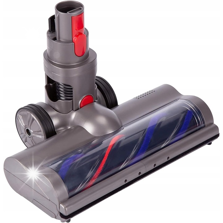 Perie pentru aspirator, compatibila cu Dyson, set cu 2 perii, design LED, pentru pardoseli si covoare