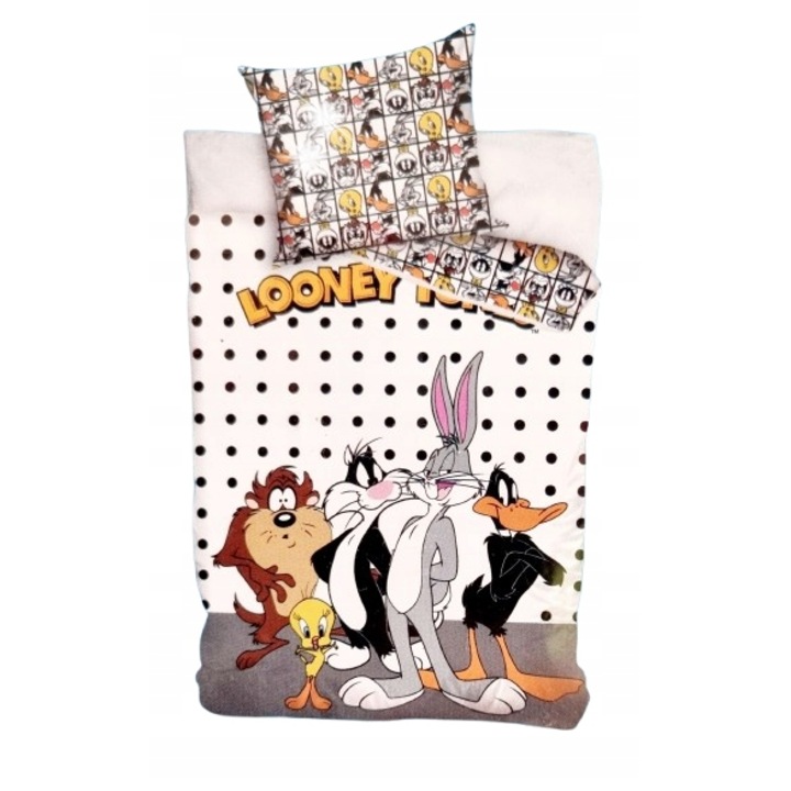 Carbotex Looney Tunes ágynemű 160x200cm, 100% pamut, 2 részes, többszínű