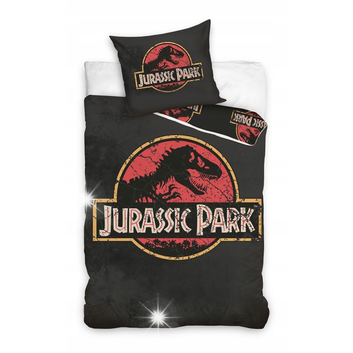 Carbotex Jurassic Park ágynemű 160x200cm, 100% pamut, kétoldalas, T-Rex, 2 részes