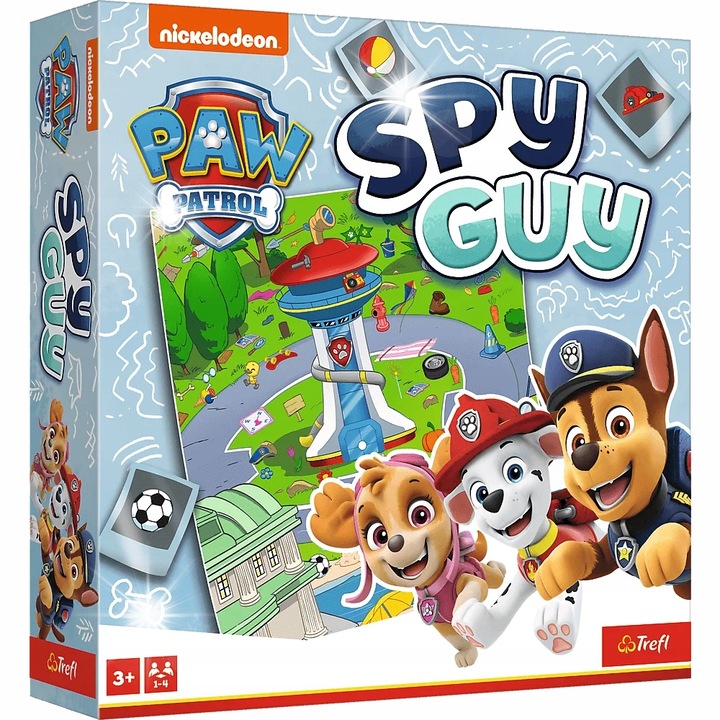 Настолна игра Spy Guy Пес патрул, 2 пионки, 56 карти, 10 маркера, почти 1м x 1м
