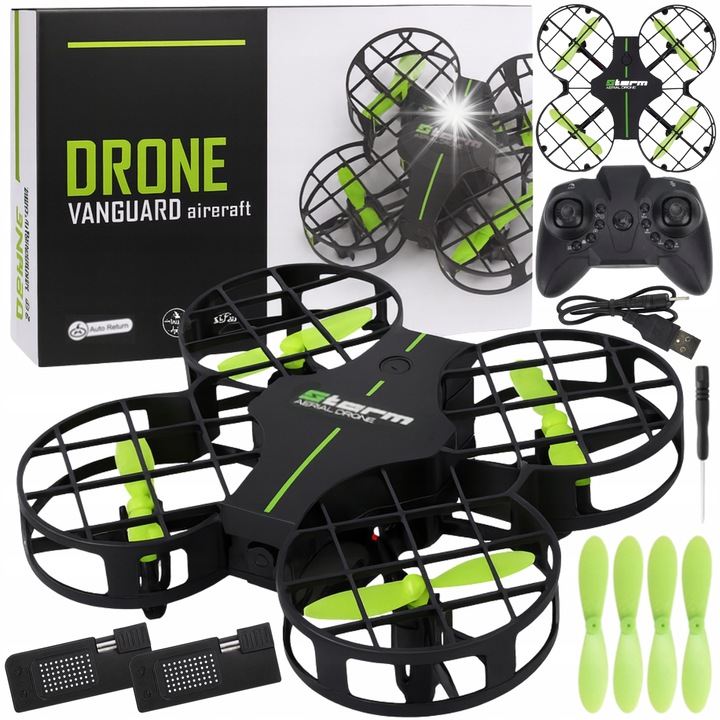 Dron LH-X61, set, 3 viteze, 360° rotiri, LED-uri colorate, 11x11x3.5cm