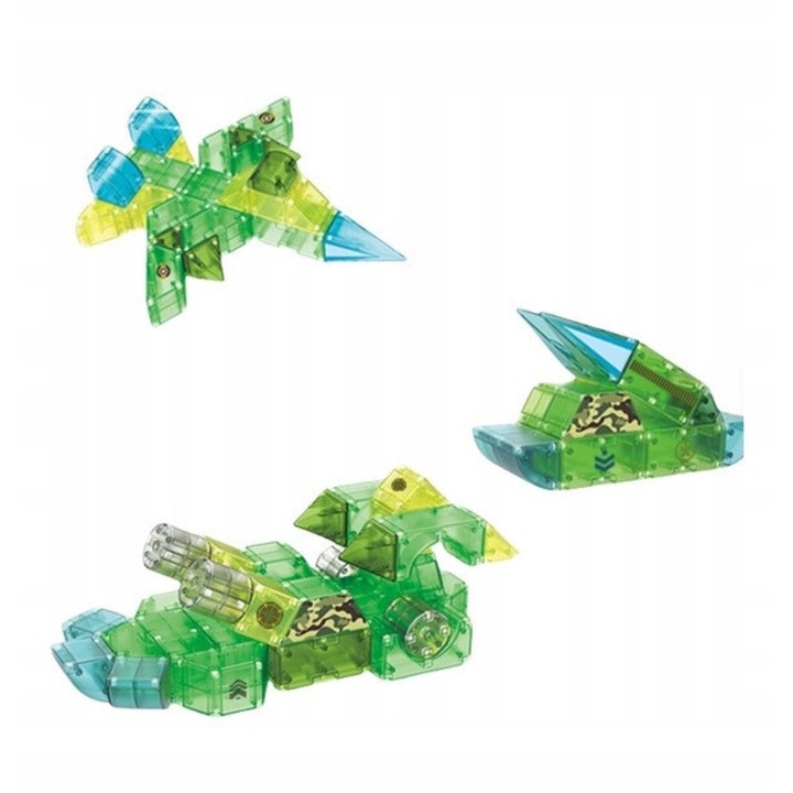 Set de constructie magnetica 78 elemente, multicolor, pentru dezvoltarea creativitatii si abilitatilor motorii, 3+ ani